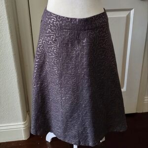 Women's Gray A Line Skirt with Sequins